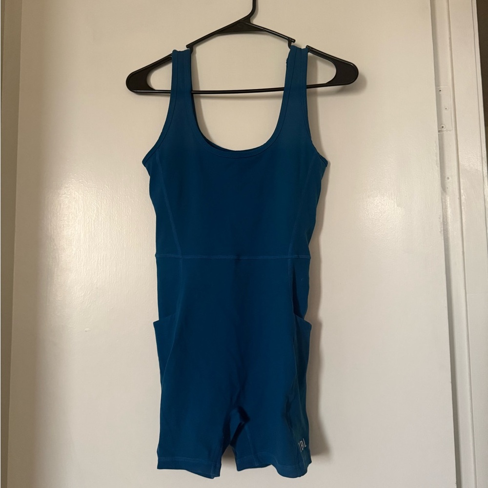 Active by Teal Royal Blue Workout Romper